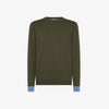 Wool and cotton sweater with patch