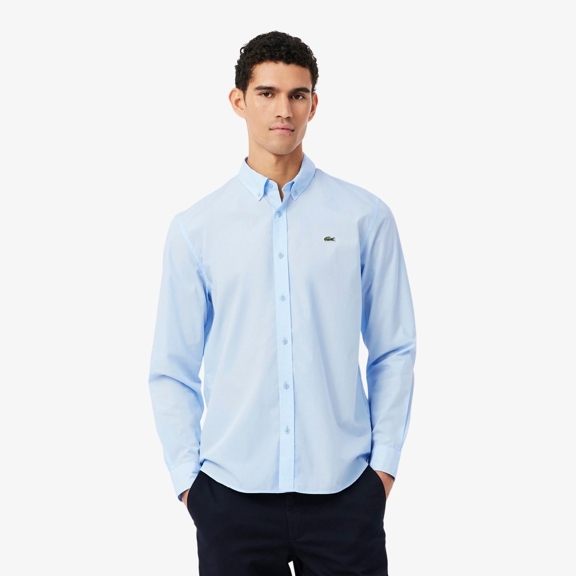 Camicia regular fit in popeline elasticizzato CH2316 T01 LACOSTE 