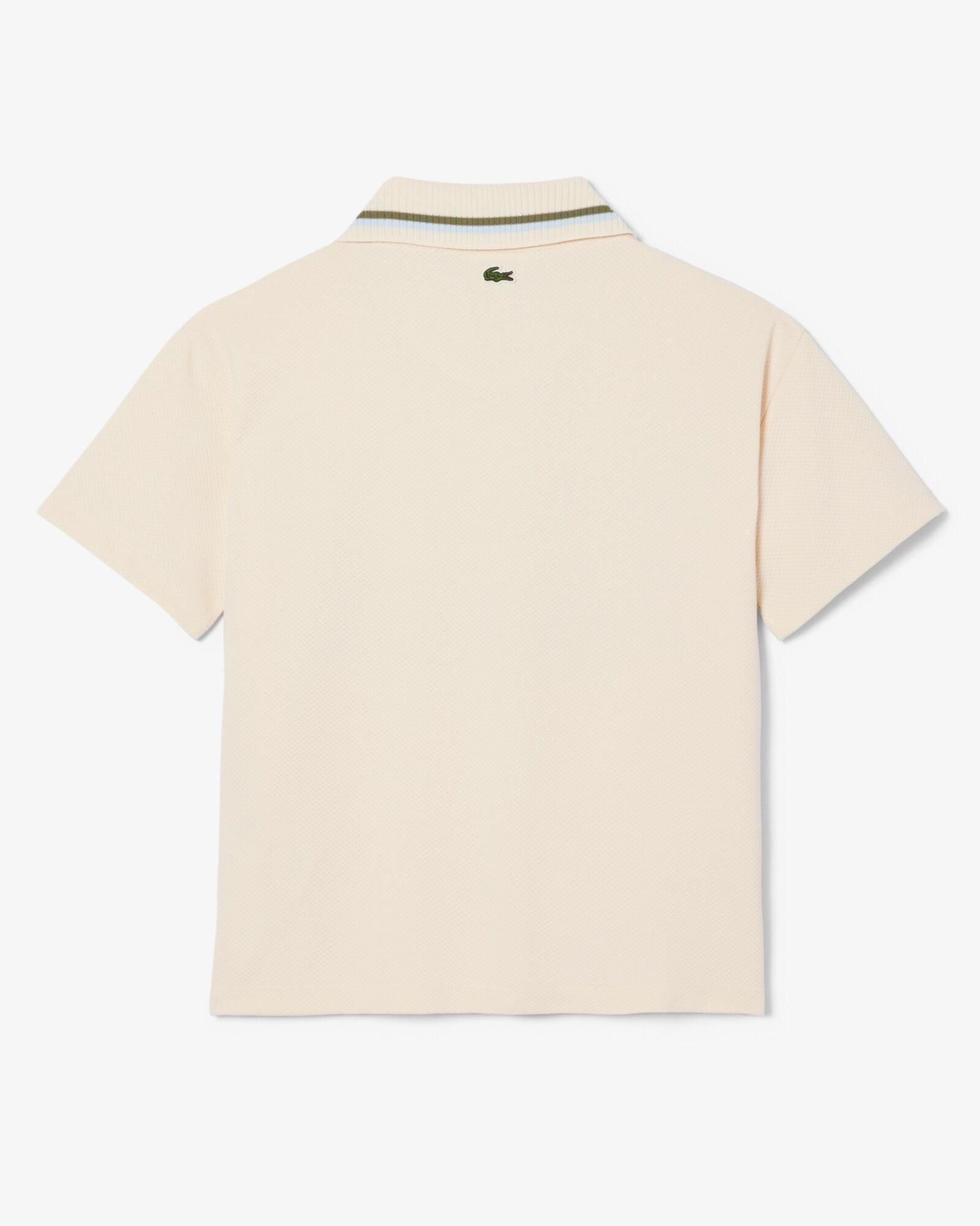 Polo con doppio colletto in mesh stampato DJ2001 XFJ LACOSTE 
