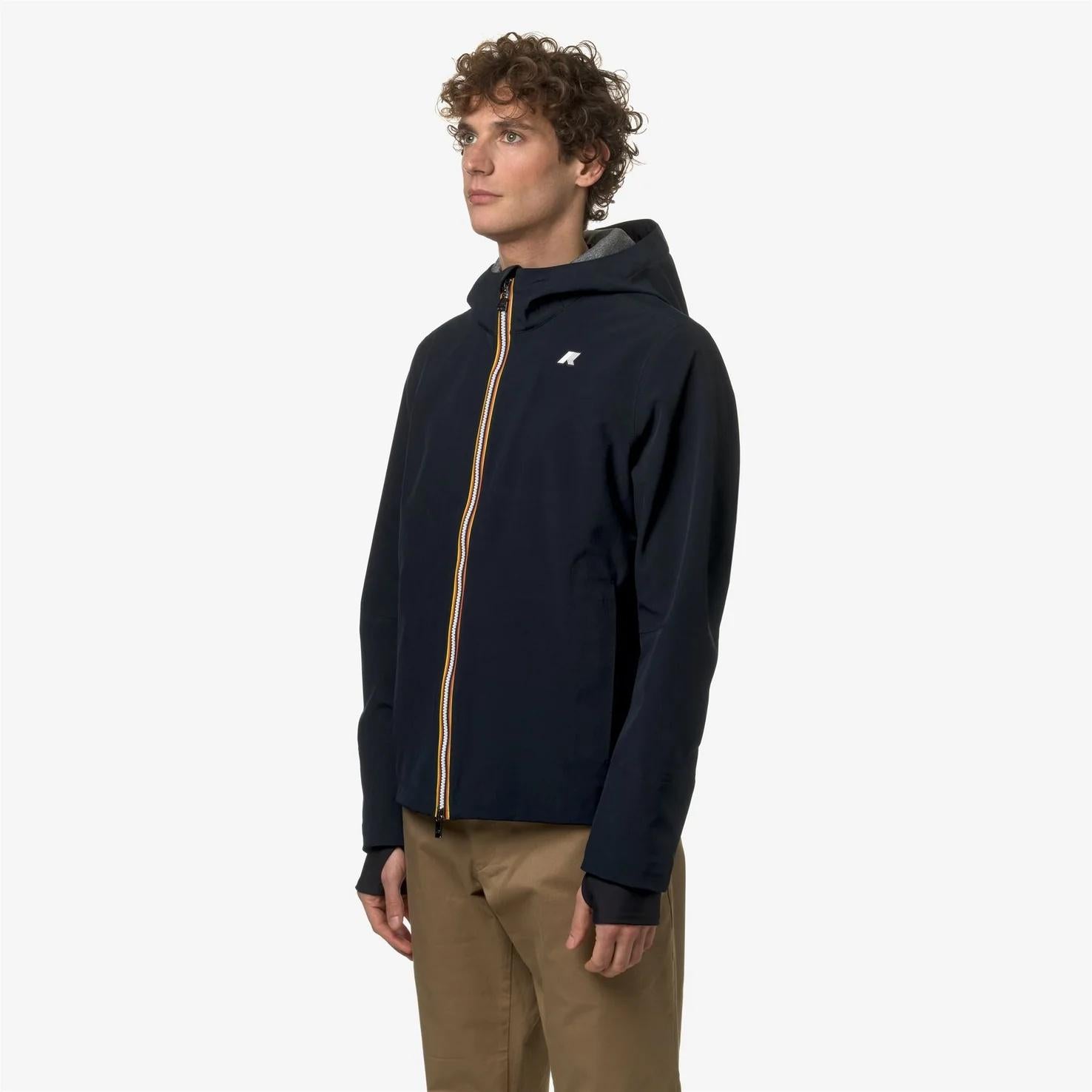 Giacca corta urbana da uomo blu con protezione impermeabile K5123GW K89 K-WAY 