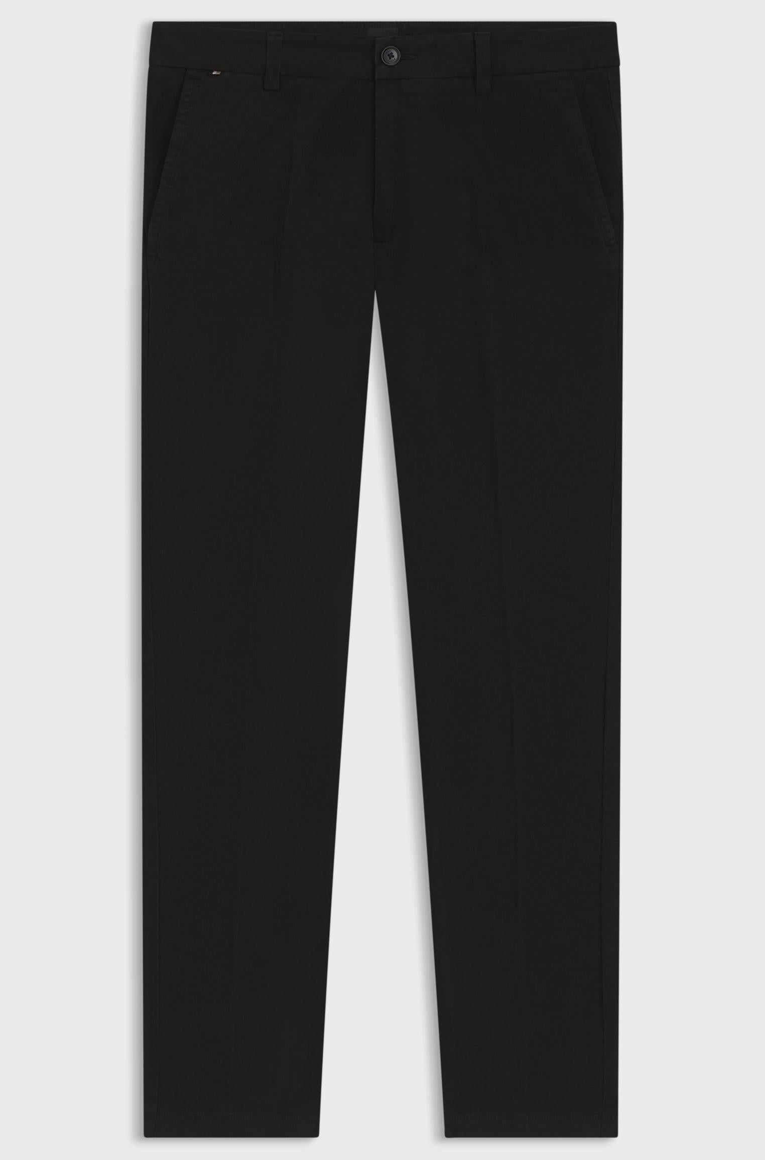 Pantaloni slim fit in gabardine di cotone elasticizzato 50543312 001 BOSS 