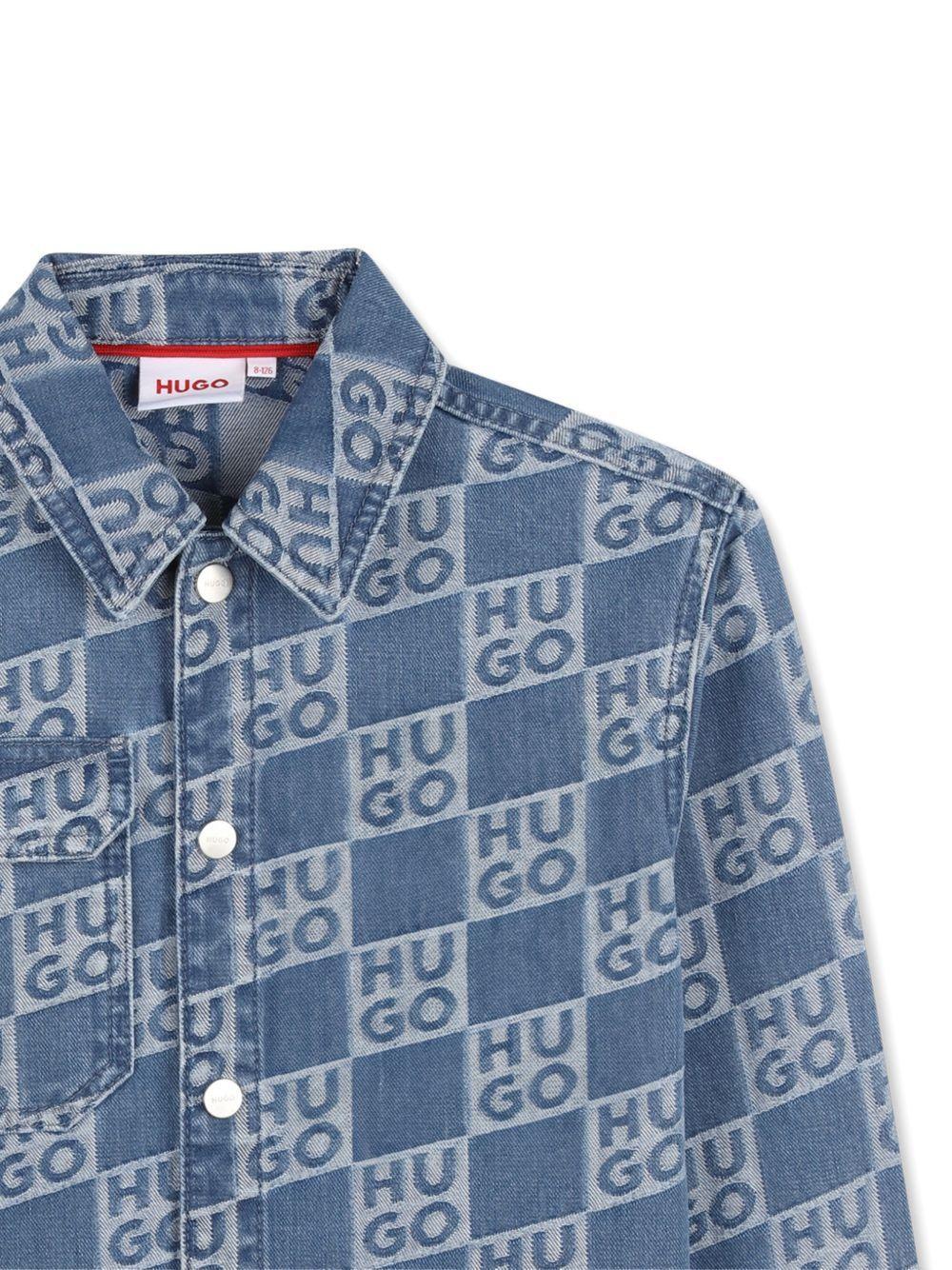 Camicia con monogramma G01004 Z25A HUGO 