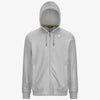 Giacca in pile casual da uomo grigio con cappuccio regolabile