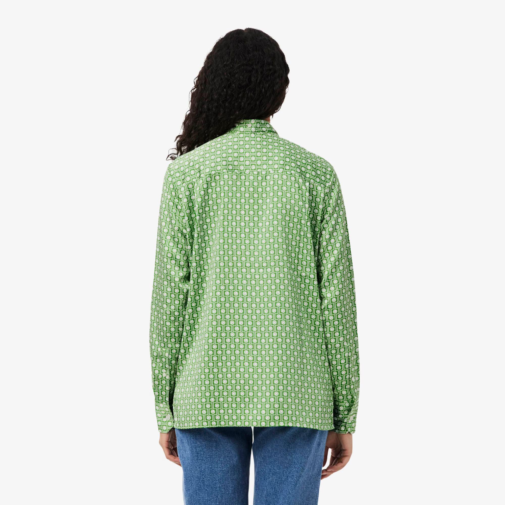 Camicia regular fit con collo annodato staccabile CF2626 4SI LACOSTE 