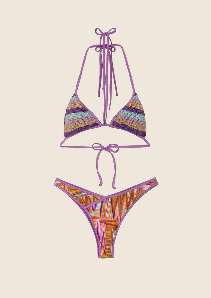 Bikini Triangolo con Slip Americano Fisso Fantasia 0910X 07 F**K 