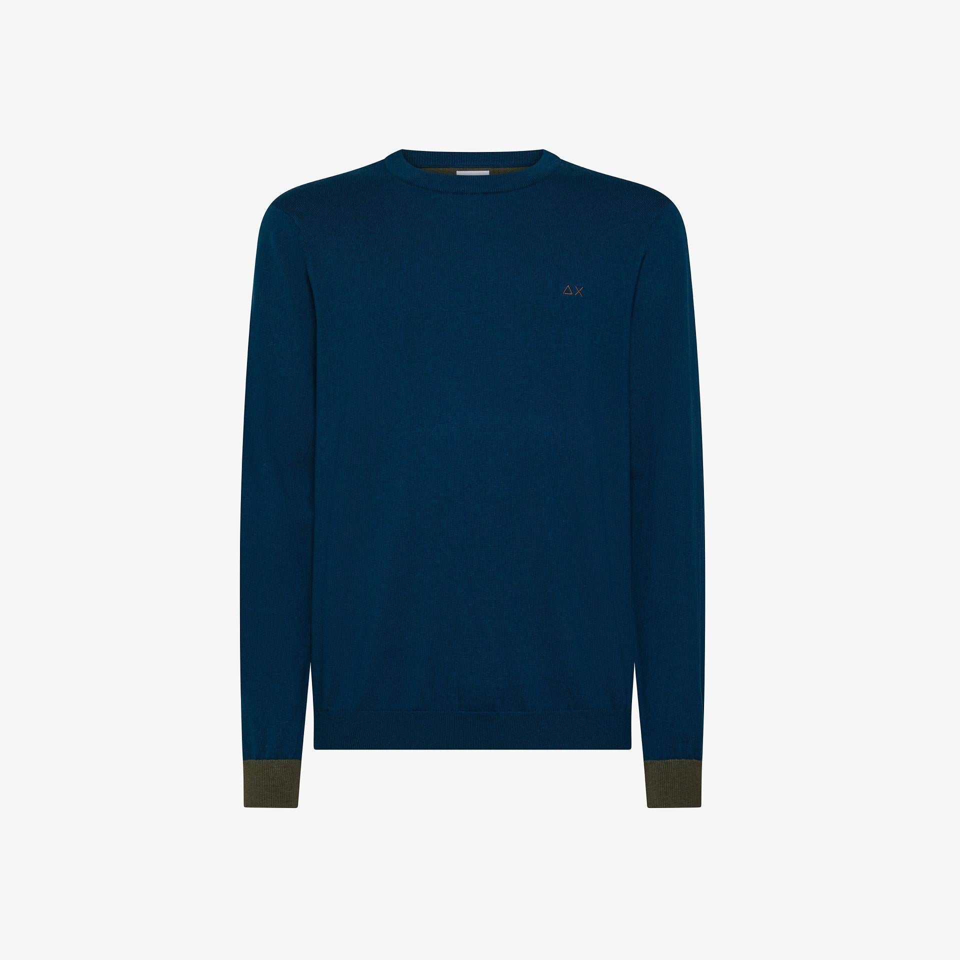 Maglia in lana e cotone con patch K45143 78 SUN68 