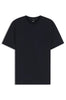 T-shirt a righe verticali in cotone mercerizzato