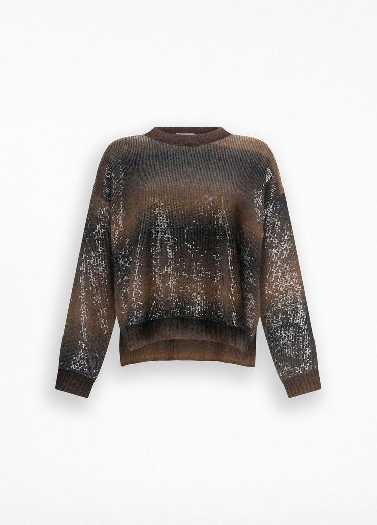 Maglia con paillettes MF5380MA14R S9472 LIU JO WHITE2 