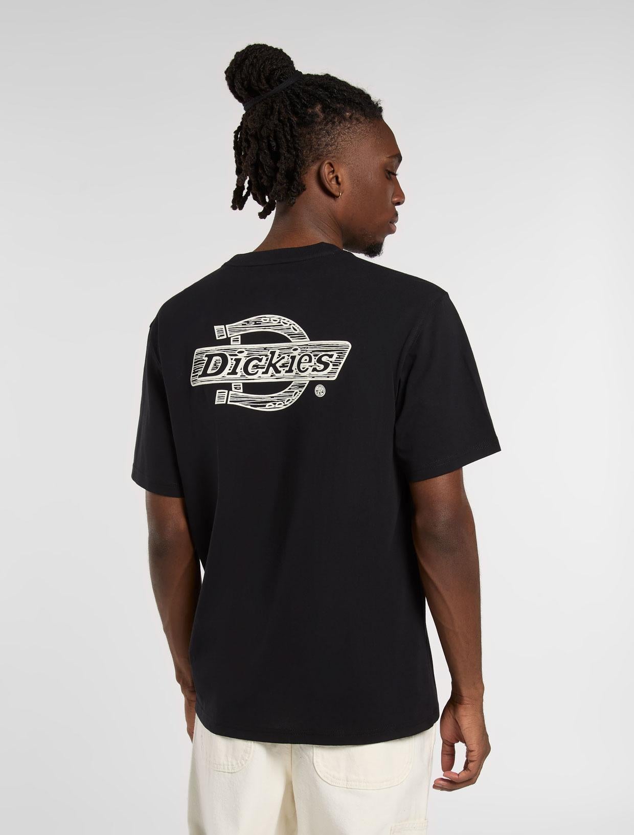 T-shirt Wood con logo DK0A4ZAT BLK1 DICKIES 