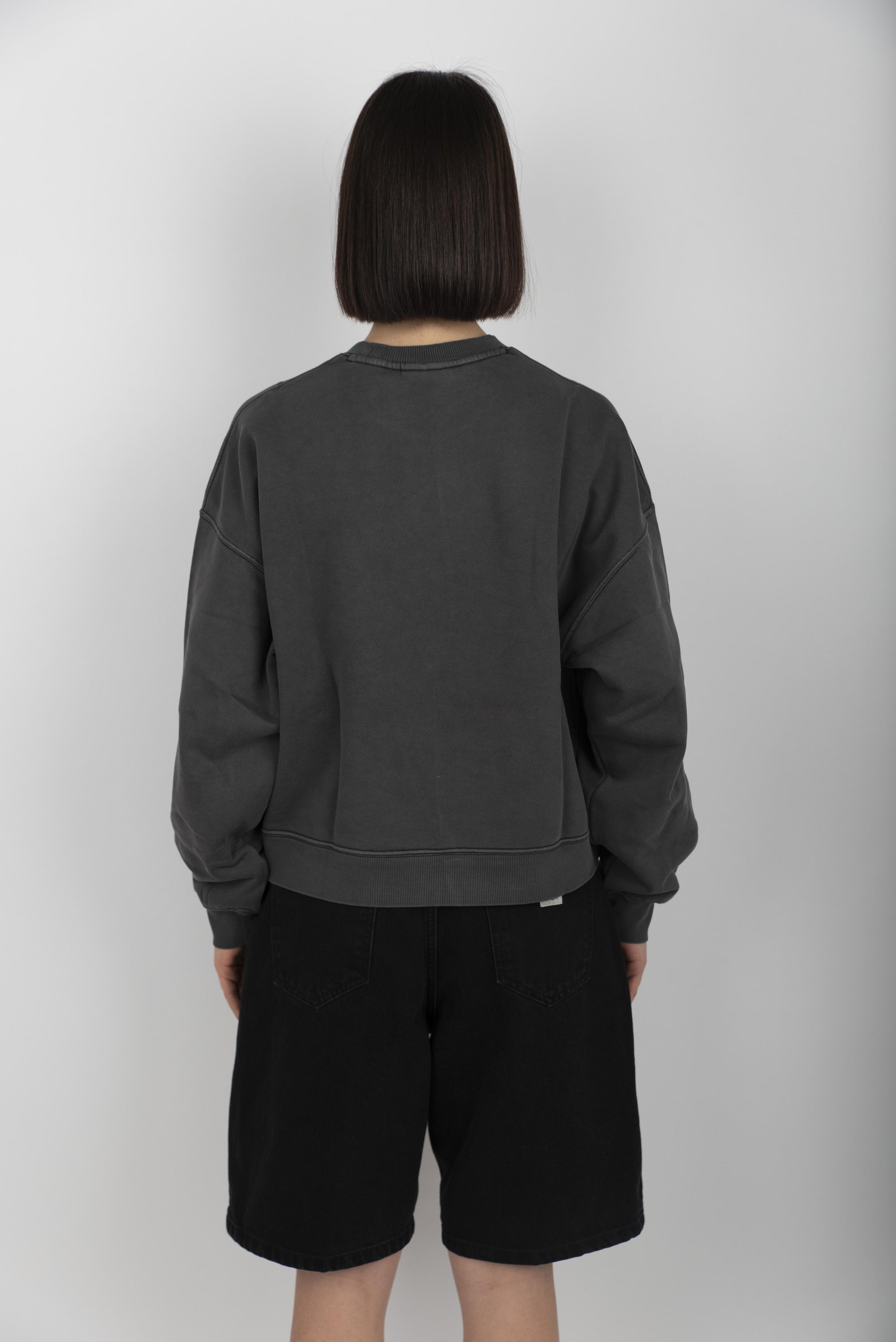 Felpa Women's Benton Sweatshirt black garment dyed  I034511 89GD CARHARTT WIP 