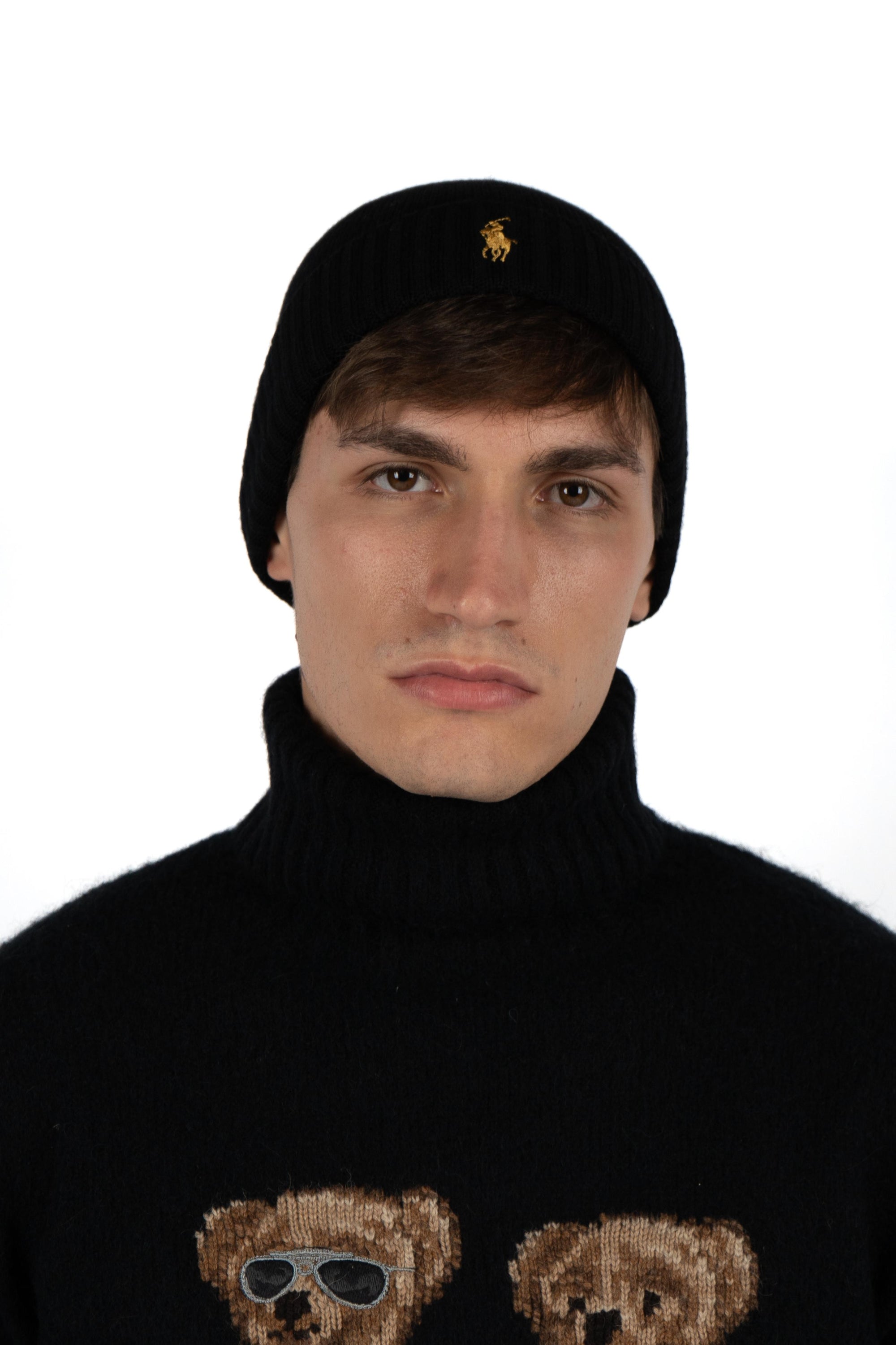 Berretto in lana con pony 710886137 008 POLO RALPH LAUREN 