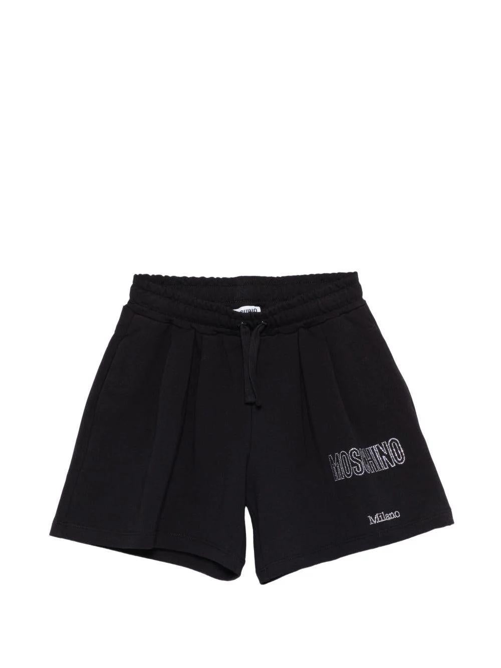 Shorts con dettagli in strass HDQ020LDA25 60100A MOSCHINO KID 