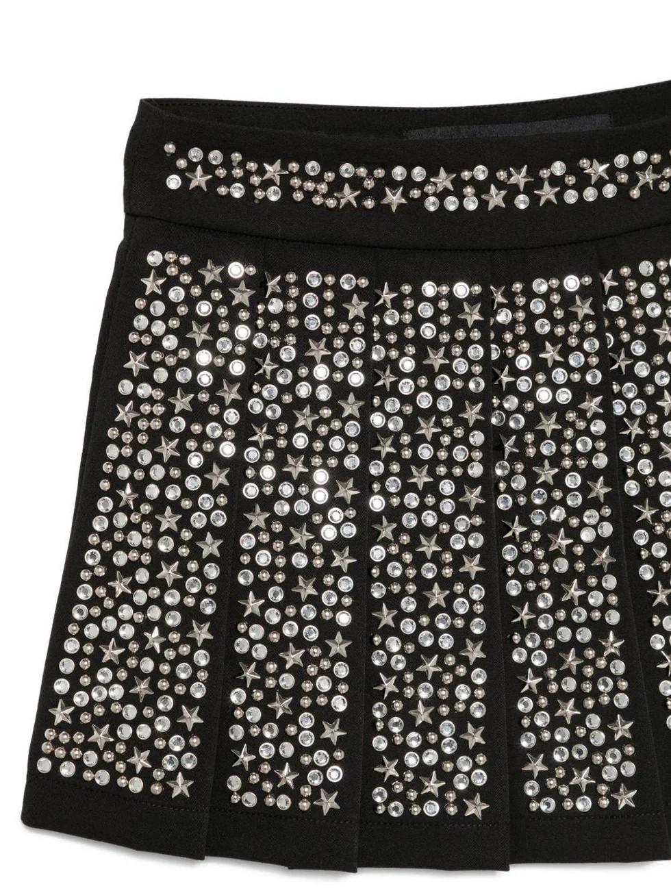 Gonna plissettata con decorazione RGP26115GO BLACK RICHMOND 