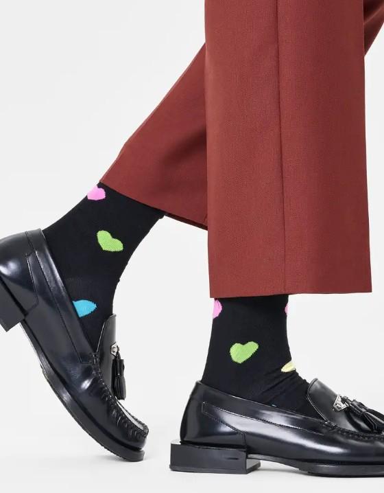 Heart Sock P001521 BLACK HAPPY SOCKS 