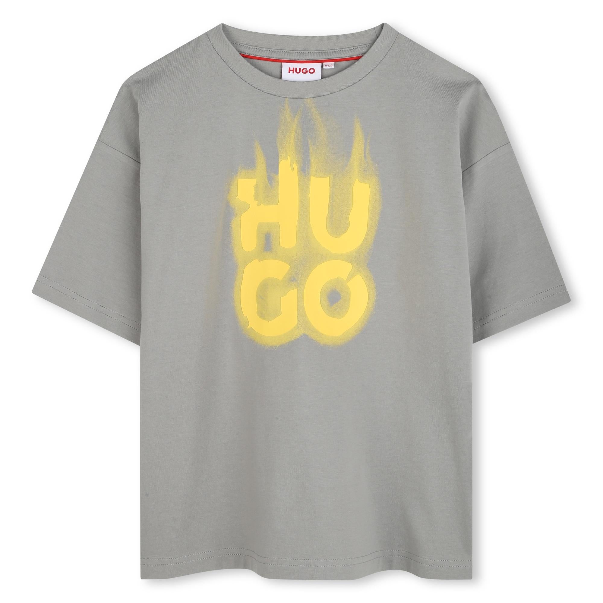 T-shirt stampa con logo sfumato G00338 03FA HUGO 
