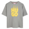 T-shirt stampa con logo sfumato