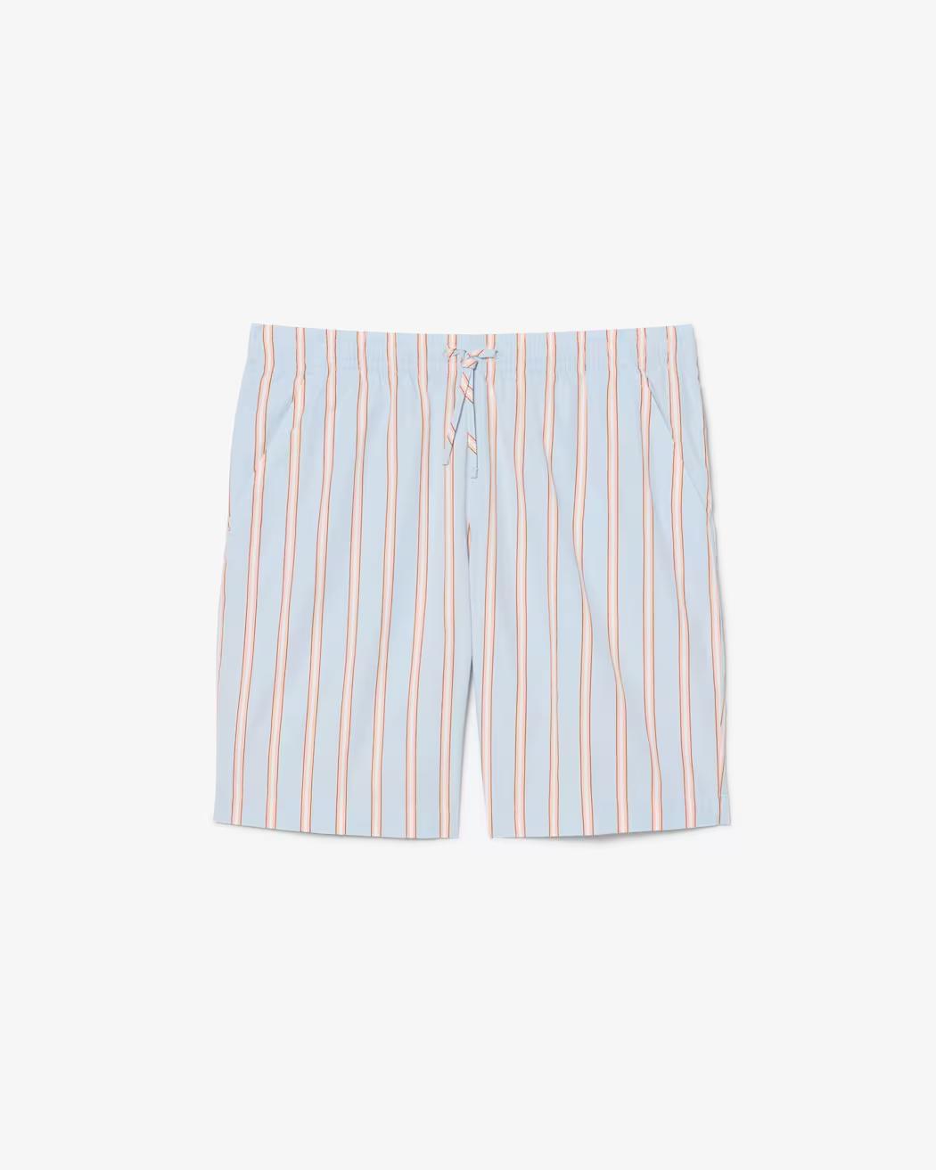 Shorts in popeline di cotone a righe GH1986 ZWV LACOSTE 