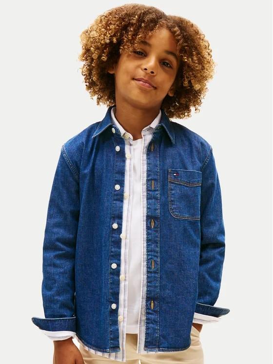 Camicia in denim KB0KB10069J 1CD TOMMY HILFIGER 