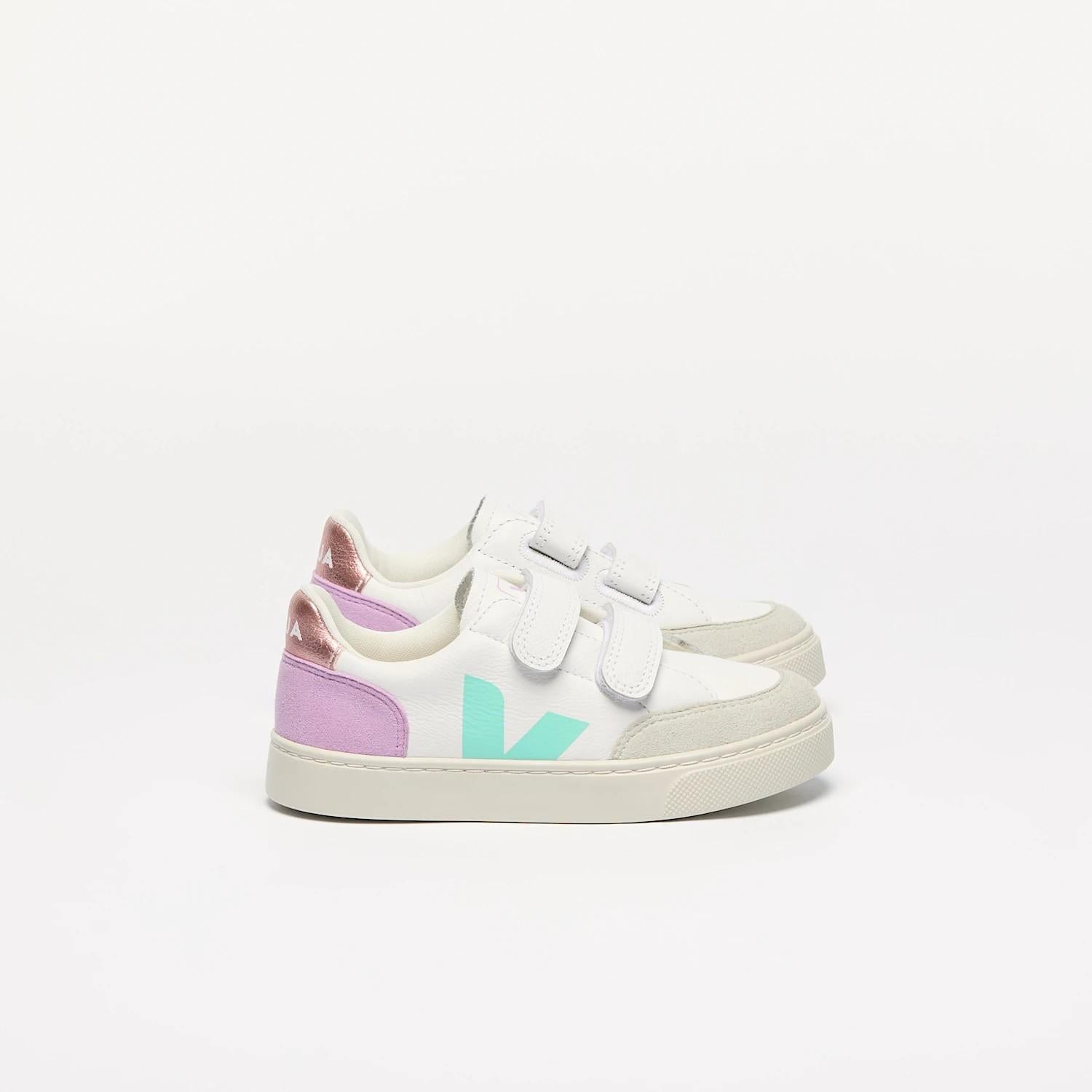 V-12 leather white multico orchid XV05037 93CA VEJA 