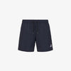 Costume da bagno da uomo ripiegabile blu con slip in rete