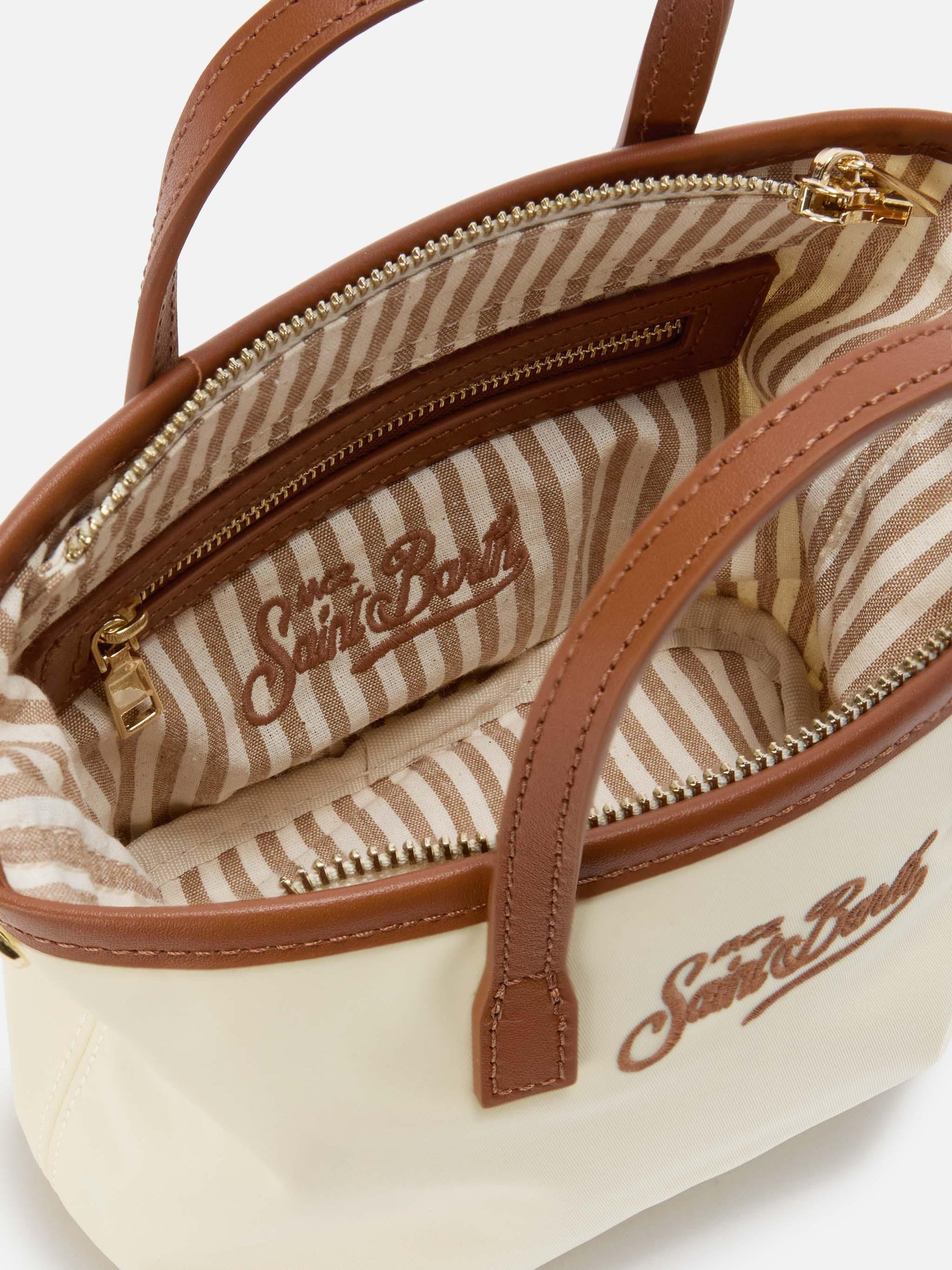 Borsa City mini in nylon bianca CB0005 01818L MC2 SAINT BARTH 