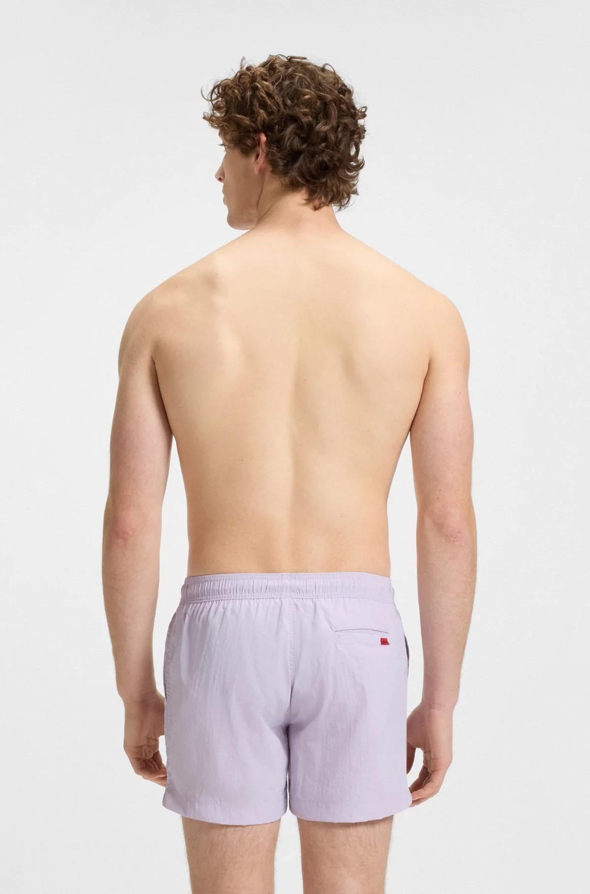 Boxer da mare con fodera interna integrale ed etichetta con logo rossa 50493450 553 HUGO 