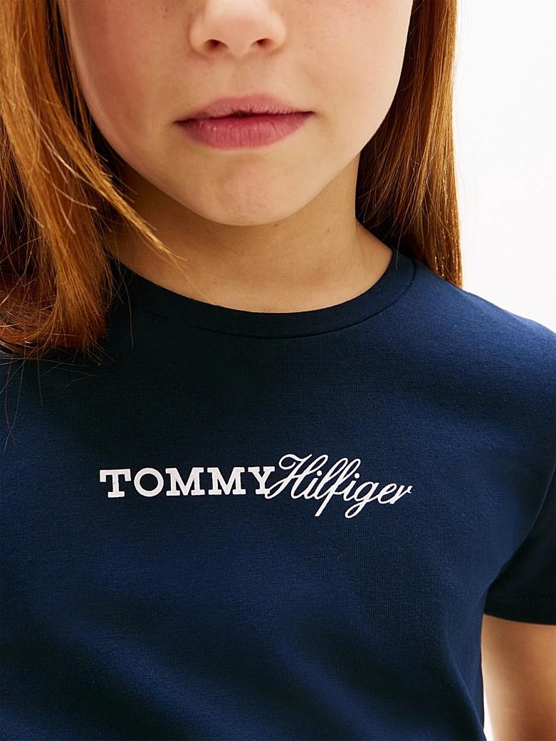 T-shirt slim fit in jersey vintage con logo KG0KG09123J C1G TOMMY HILFIGER 