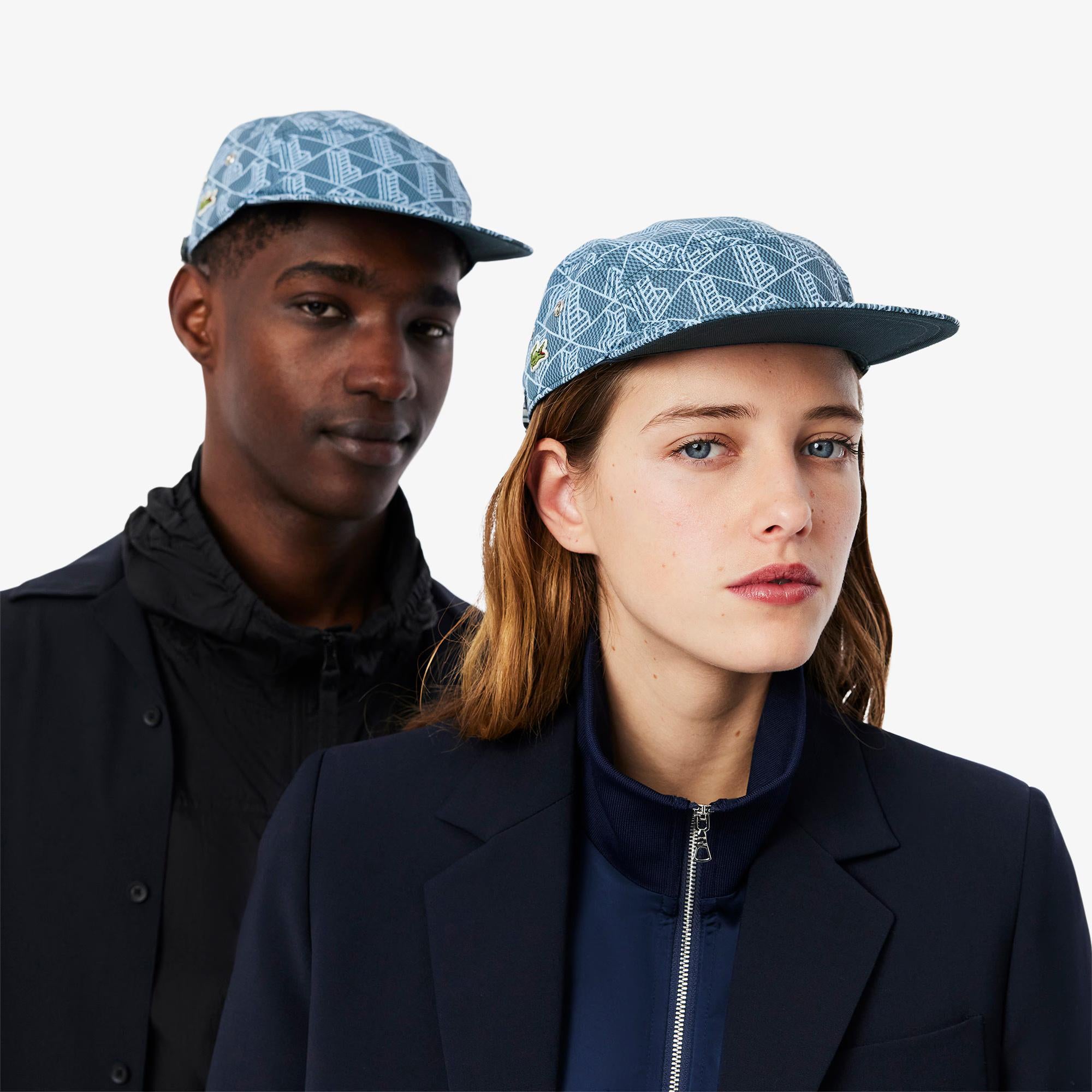 Cappello da fantino in twill stampato con monogramma RK0763 HGI LACOSTE 