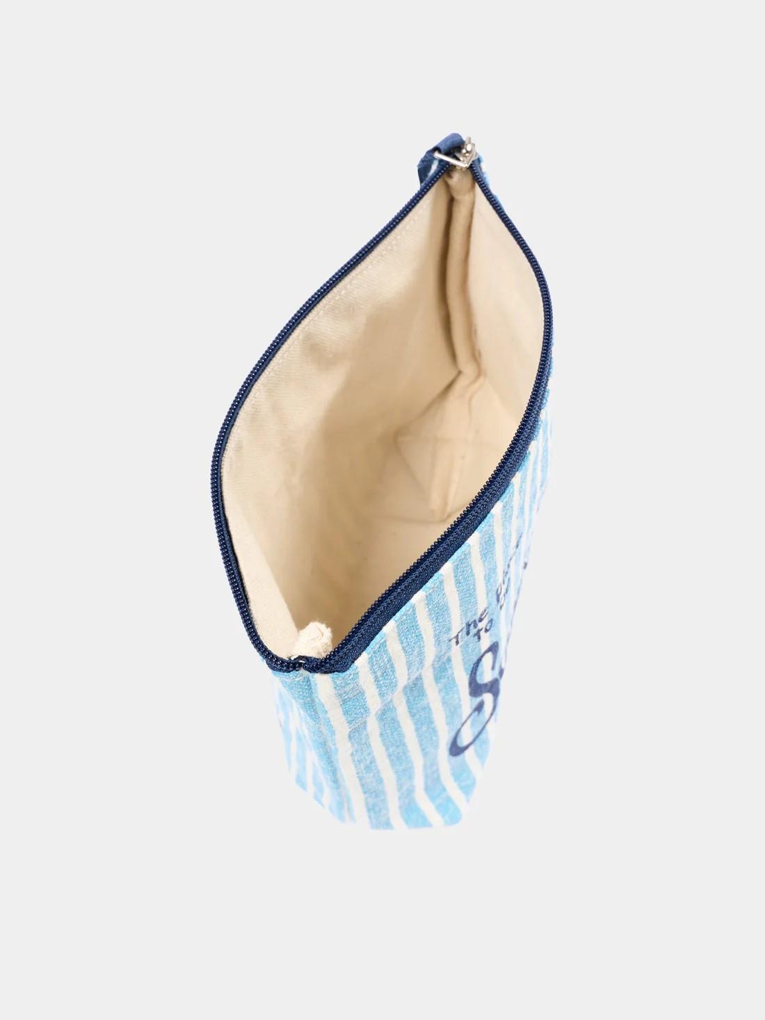 Pochette azzurra Aline Linen ALI0004 00398L MC2 SAINT BARTH 