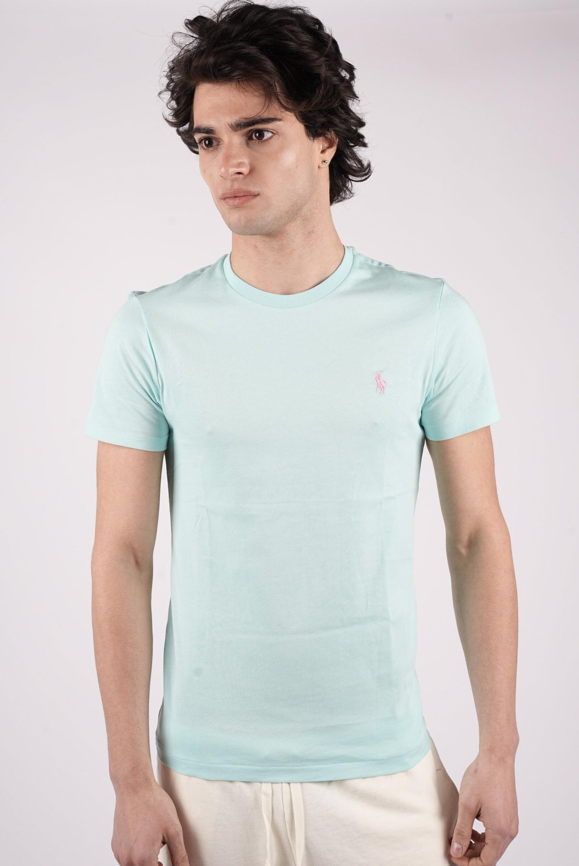 T-shirt con logo a contrasto 710671438 506 POLO RALPH LAUREN 
