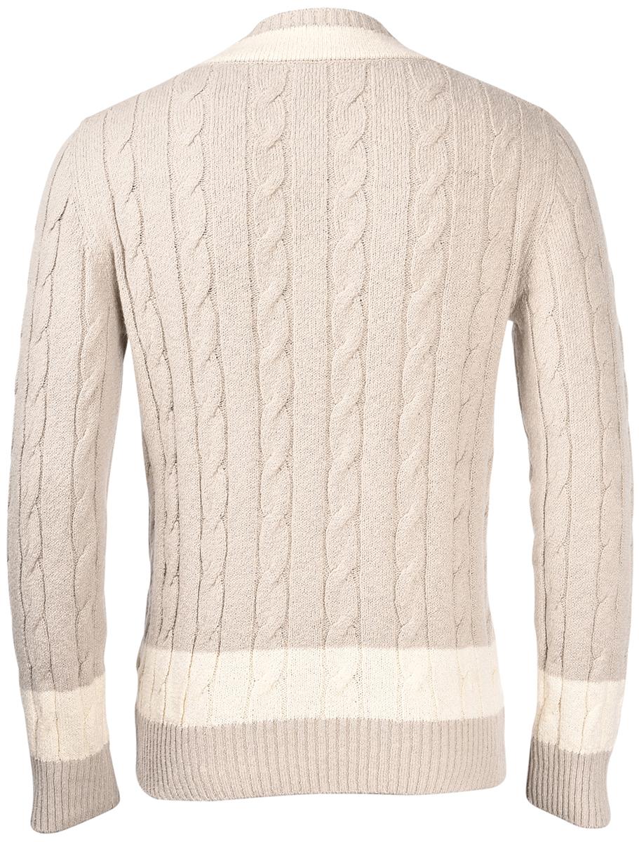 Scollo V a trecce Malfilè nocciola panna 23154/17403 010 GRAN SASSO 