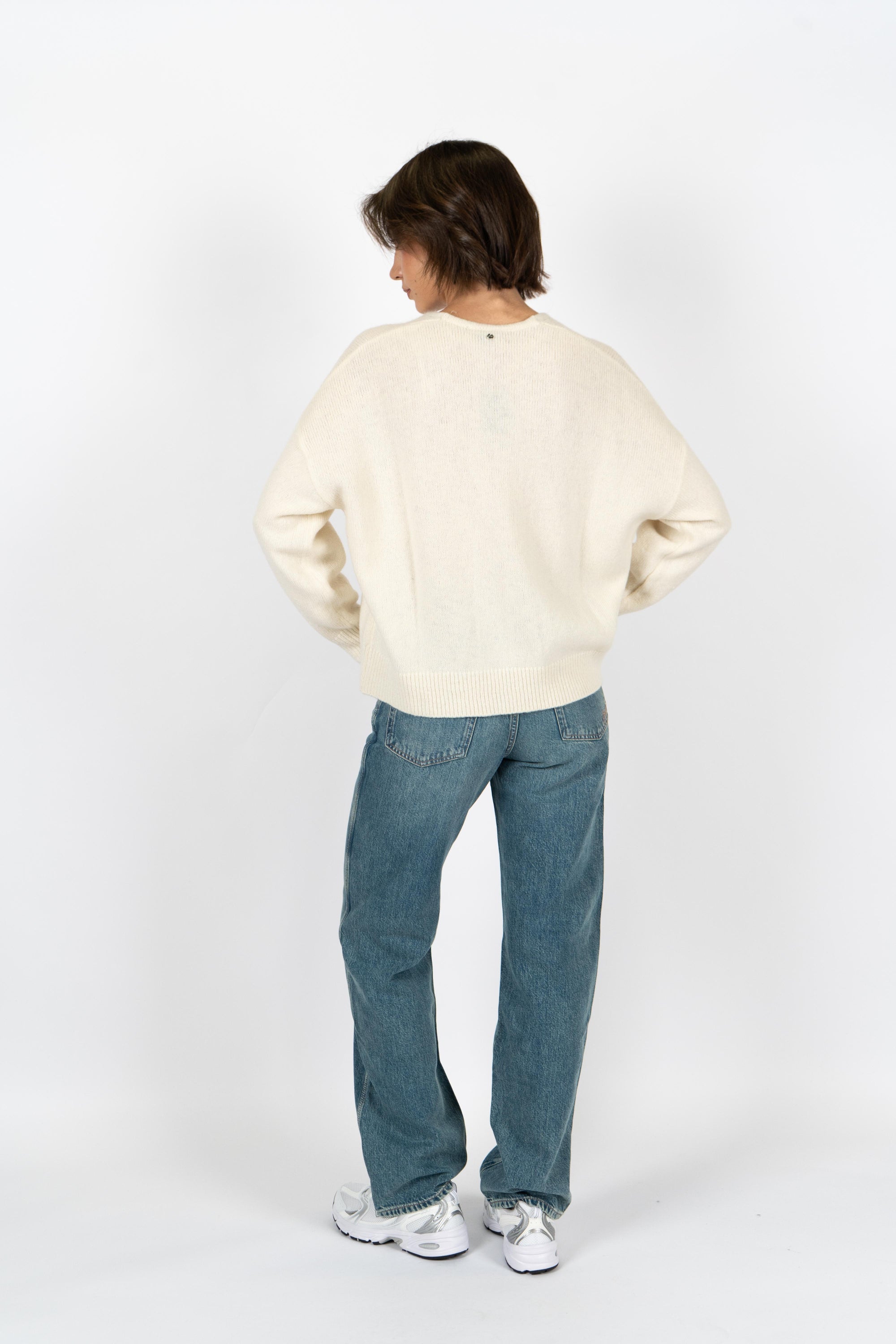 Maglione con scollo a V in filato italiano 50550464 118 BOSS 