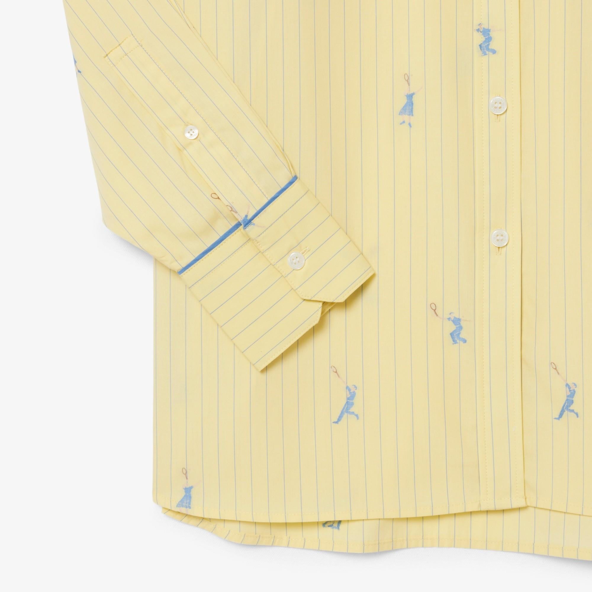 Camicia oversize con motivi jacquard CF0586 2IA LACOSTE 