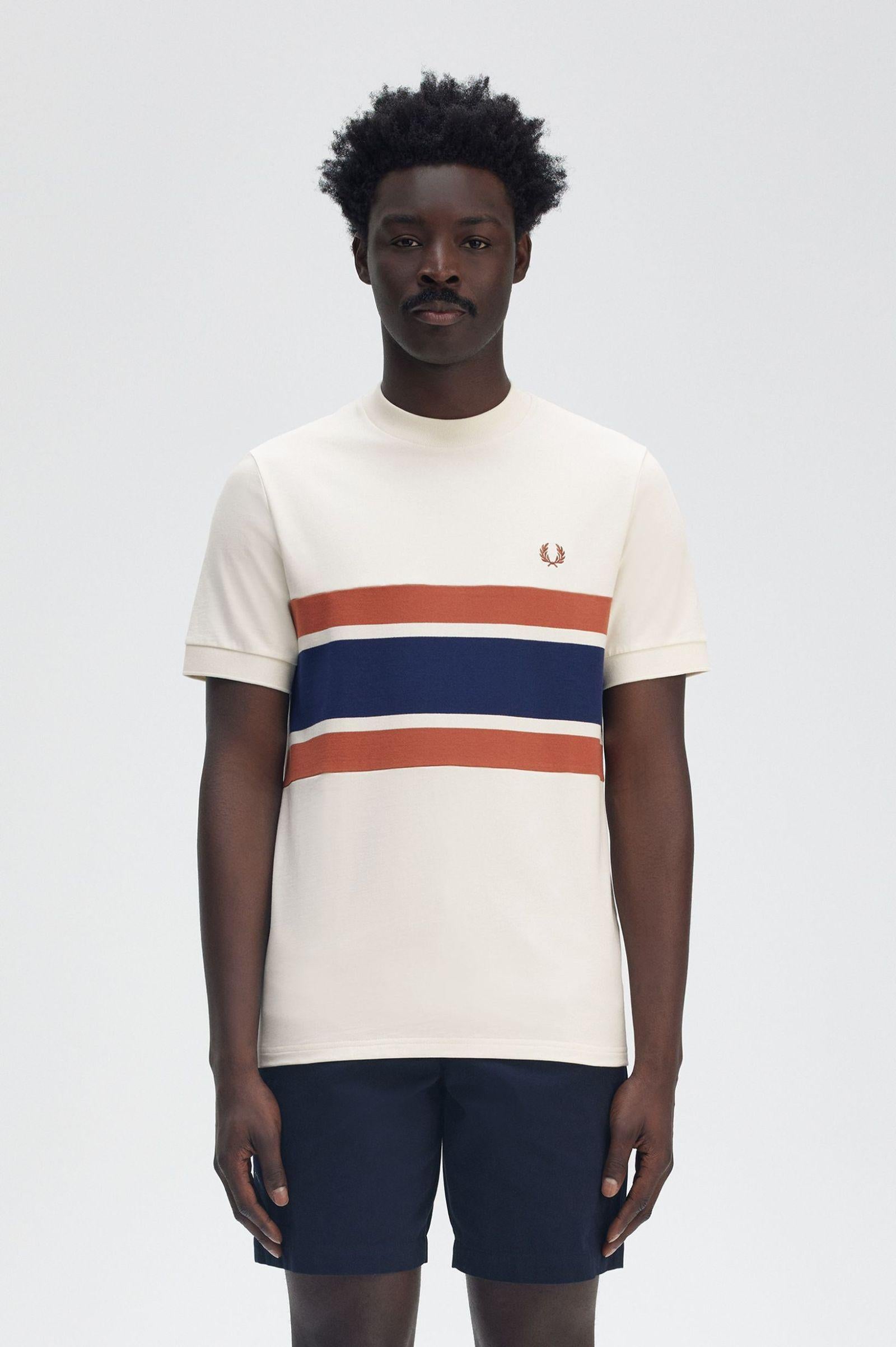 T-shirt a inserti M986053 760 FRED PERRY 