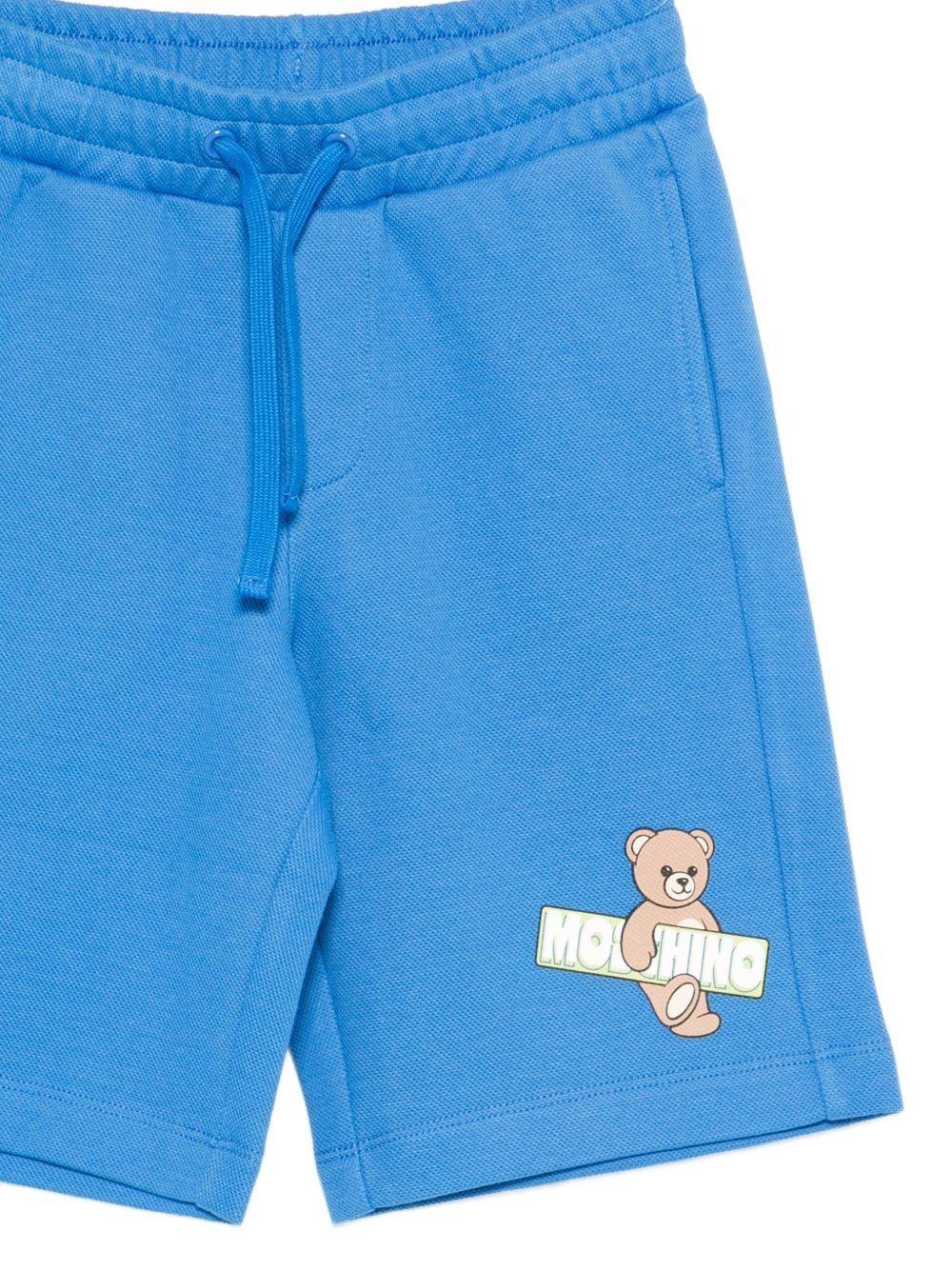 Shorts con logo sul davanti HUQ02LLCA90 40630 MOSCHINO KID 