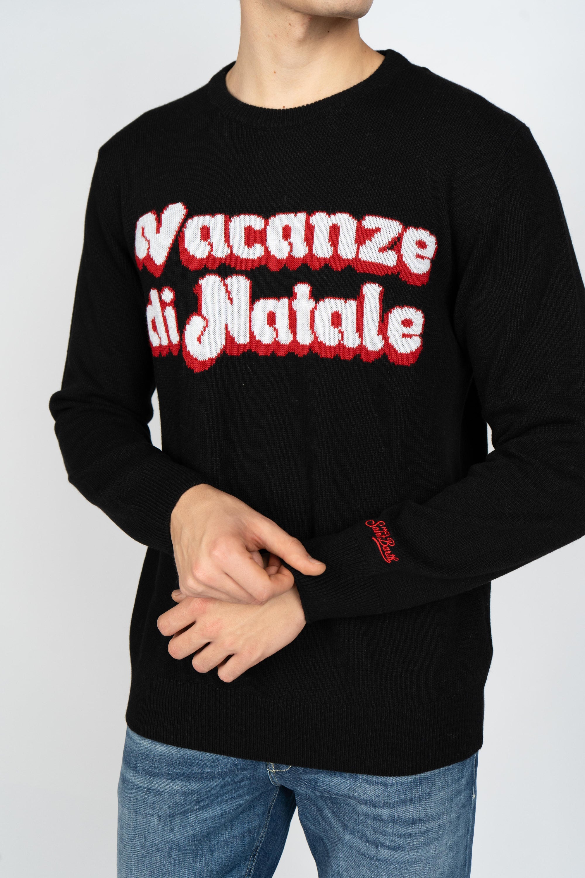 Maglione Heron con jacquard Vacanze di Natale HER0001 03054I MC2 SAINT BARTH 