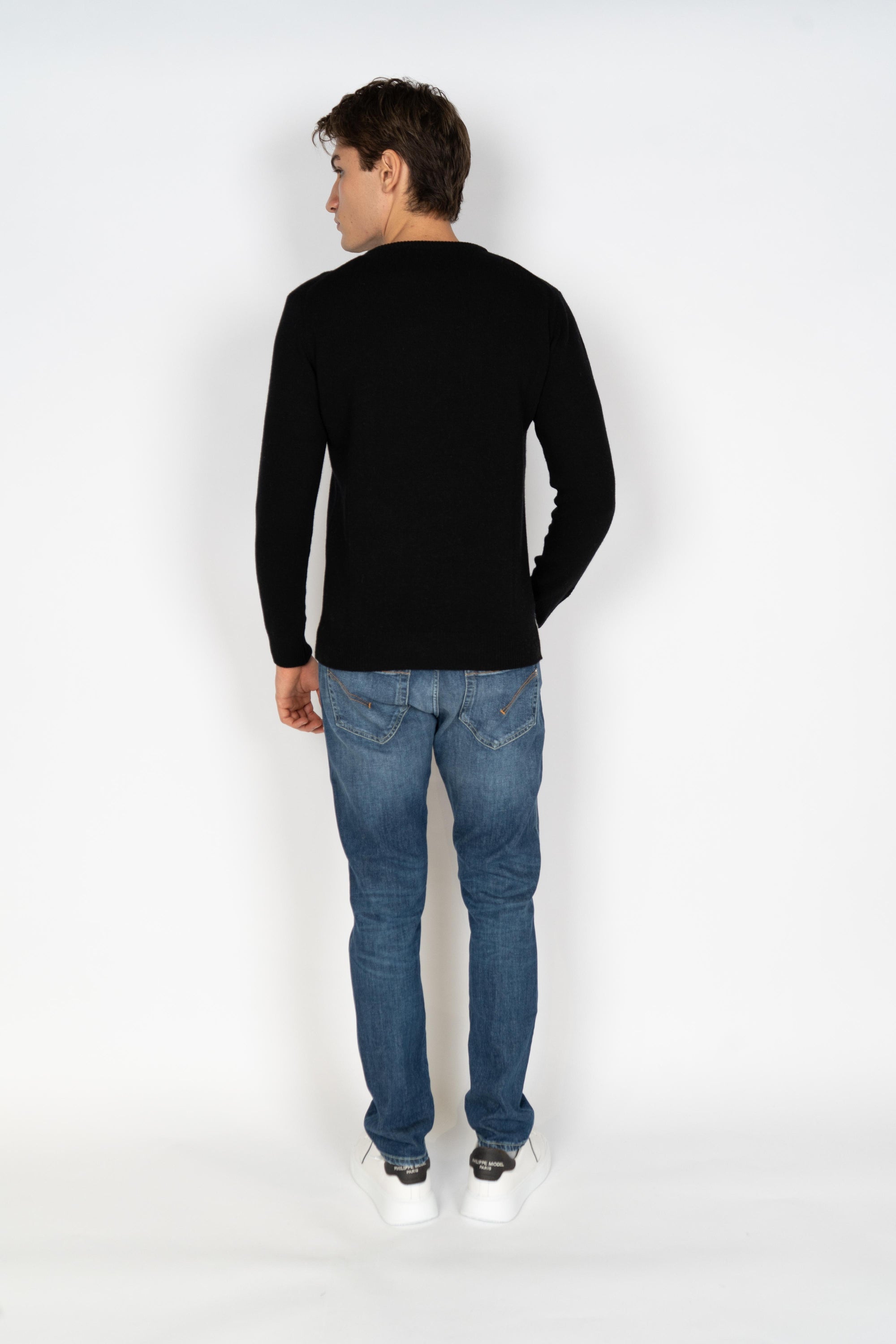 Girocollo Heron nero con jacquard Zio Paperone St. Moritz HER0011 02932I MC2 SAINT BARTH 