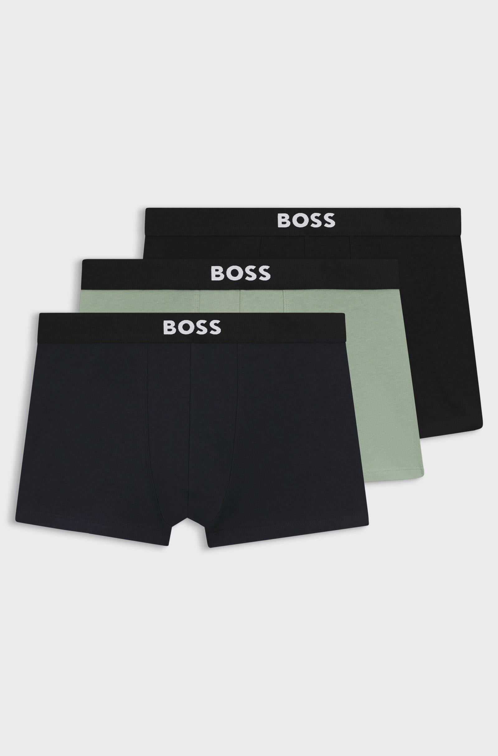 Boxer corti in cotone elasticizzato in confezione da tre 50544263 977 BOSS 