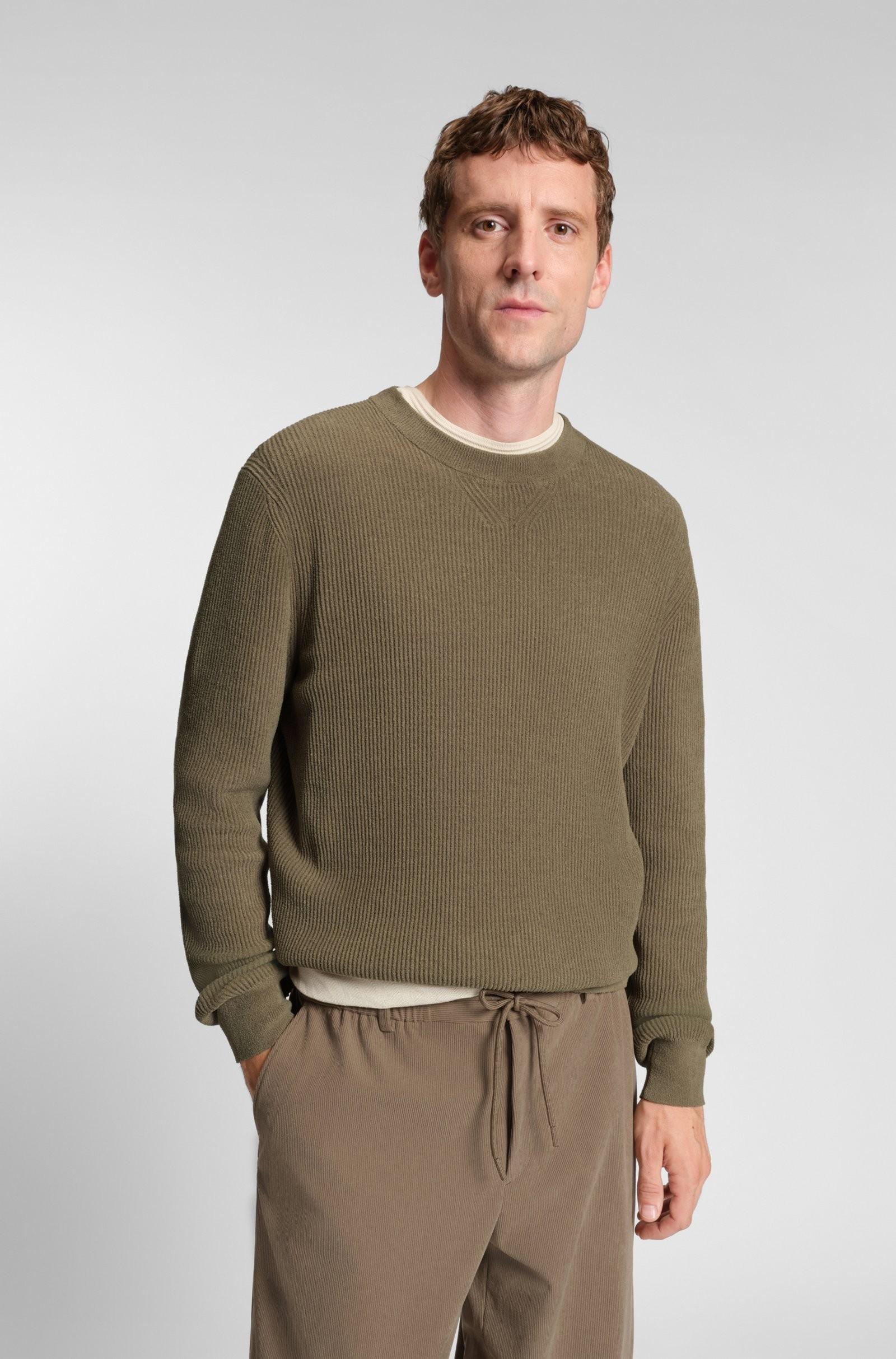 Maglione regular fit con lavorazione effetto velluto a coste 50549989 245 BOSS 