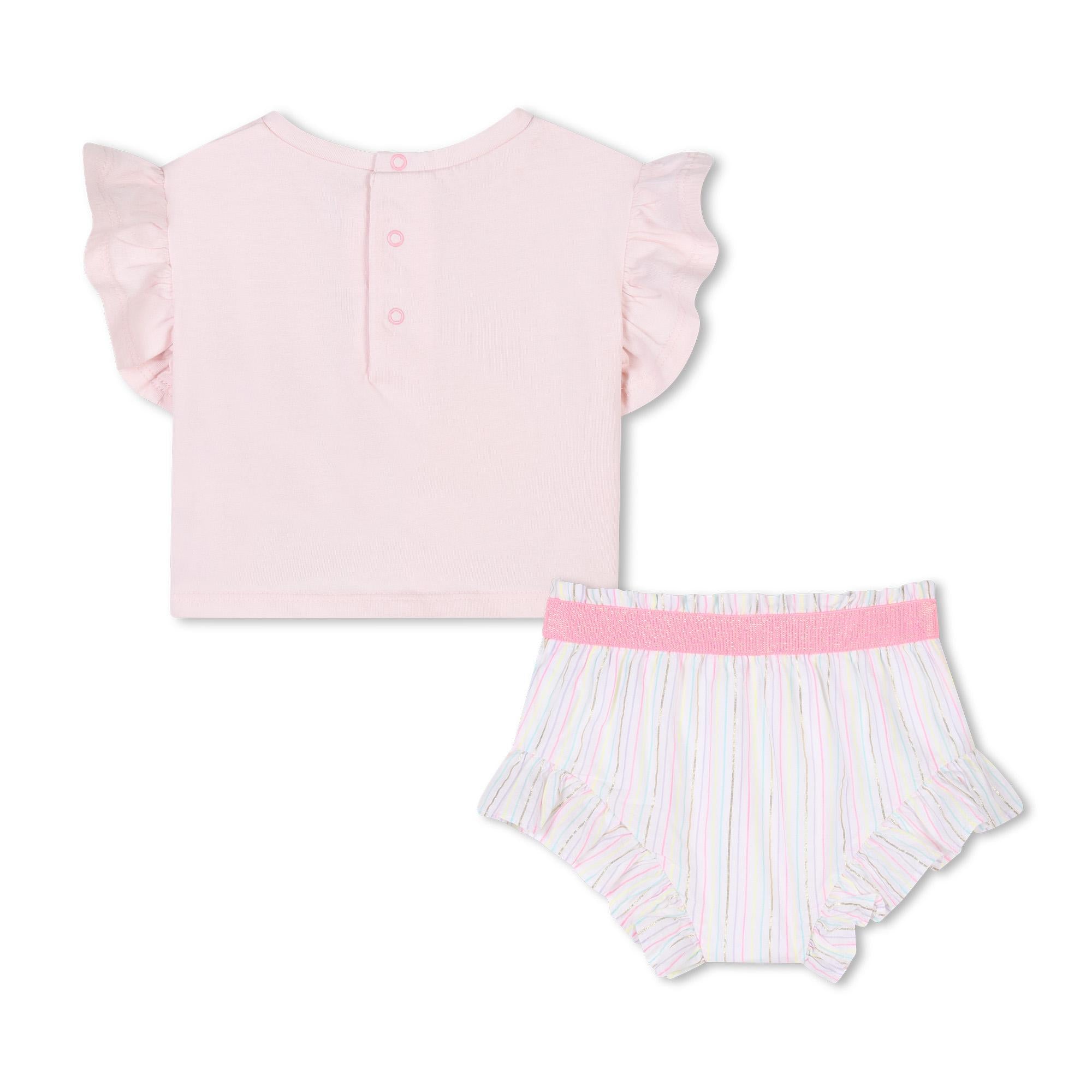 Set con shorts e stampa arcobaleno U21009 N34 BILLIEBLUSH 