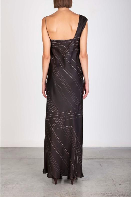 Abito foundation asimmetrico 116360 CHOCO ALYSI CHOCOLAT 