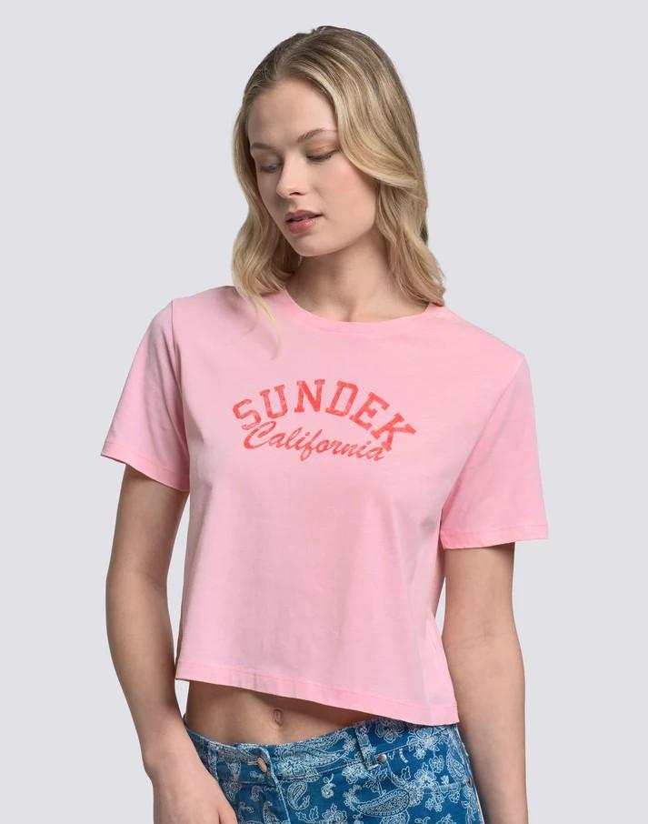 T-shirt cropped W748TEJS000 53201 SUNDEK 