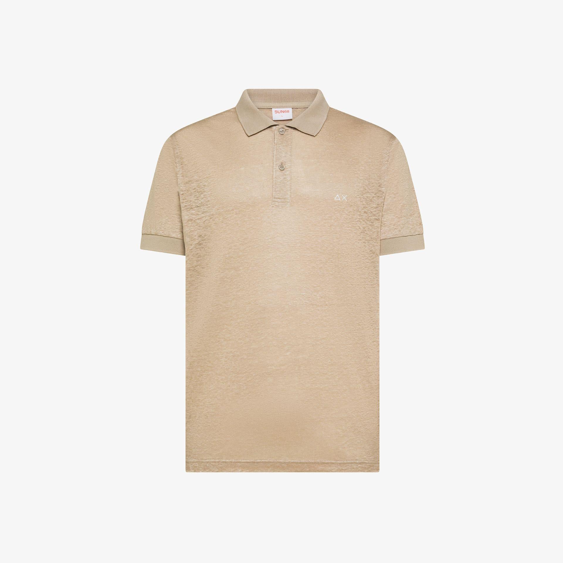 Polo in jersey di lino A36135 98 SUN68 