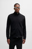 Felpa in cotone elasticizzato con zip e logo stampato