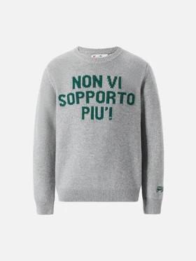 Maglione girocollo Douglas con jacquard Non vi sopporto più DOU0001 01629IA MC2 SAINT BARTH 