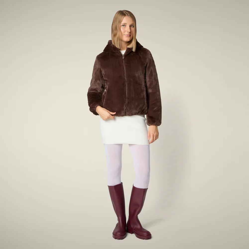 Giacca laila in pelliccia reversibile D33540W 40038 SAVE THE DUCK 