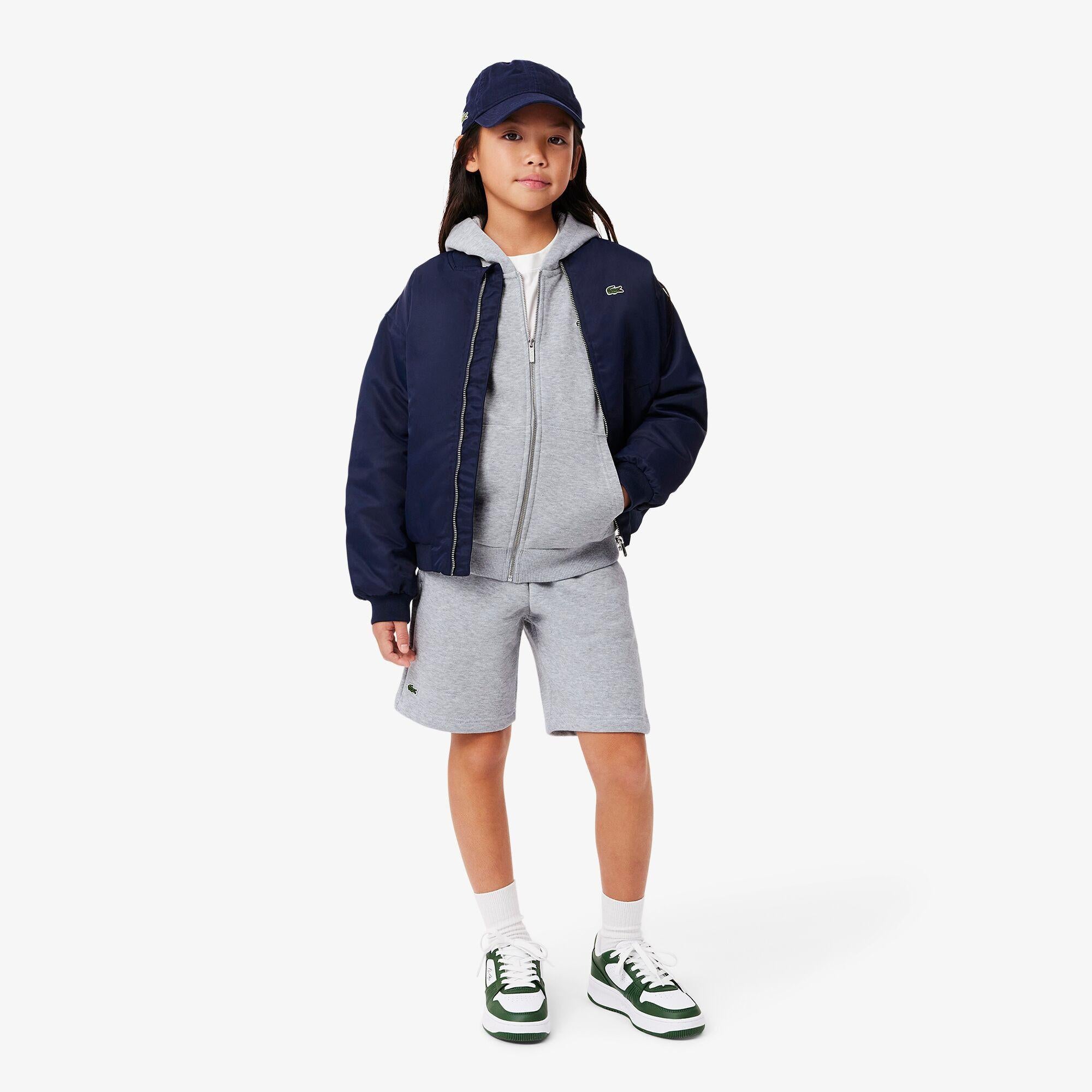 Felpa con cappuccio e zip in pile 947027 GH0 LACOSTE 