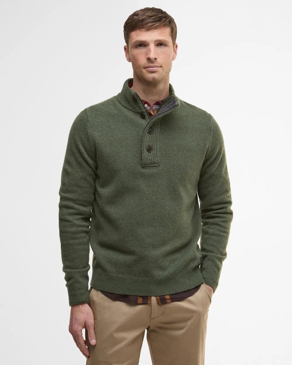 Felpa con toppa sul gomito Essential MKN0585 OL51 BARBOUR 