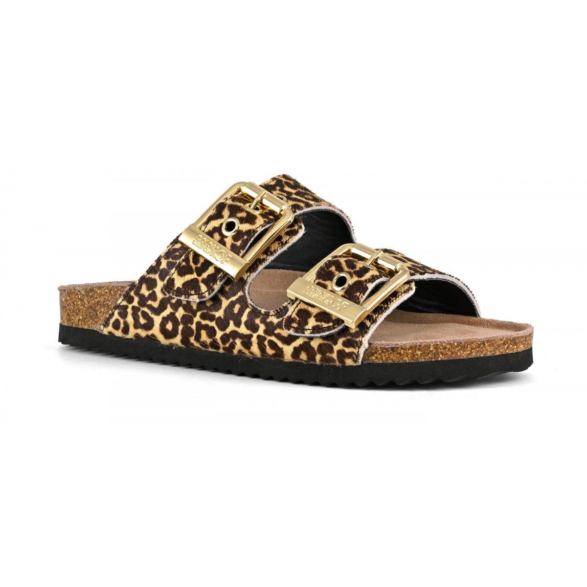 Sandali in pelle con stampa animalier HCBIO502 LEO COLORS OF CALIFORNIA 
