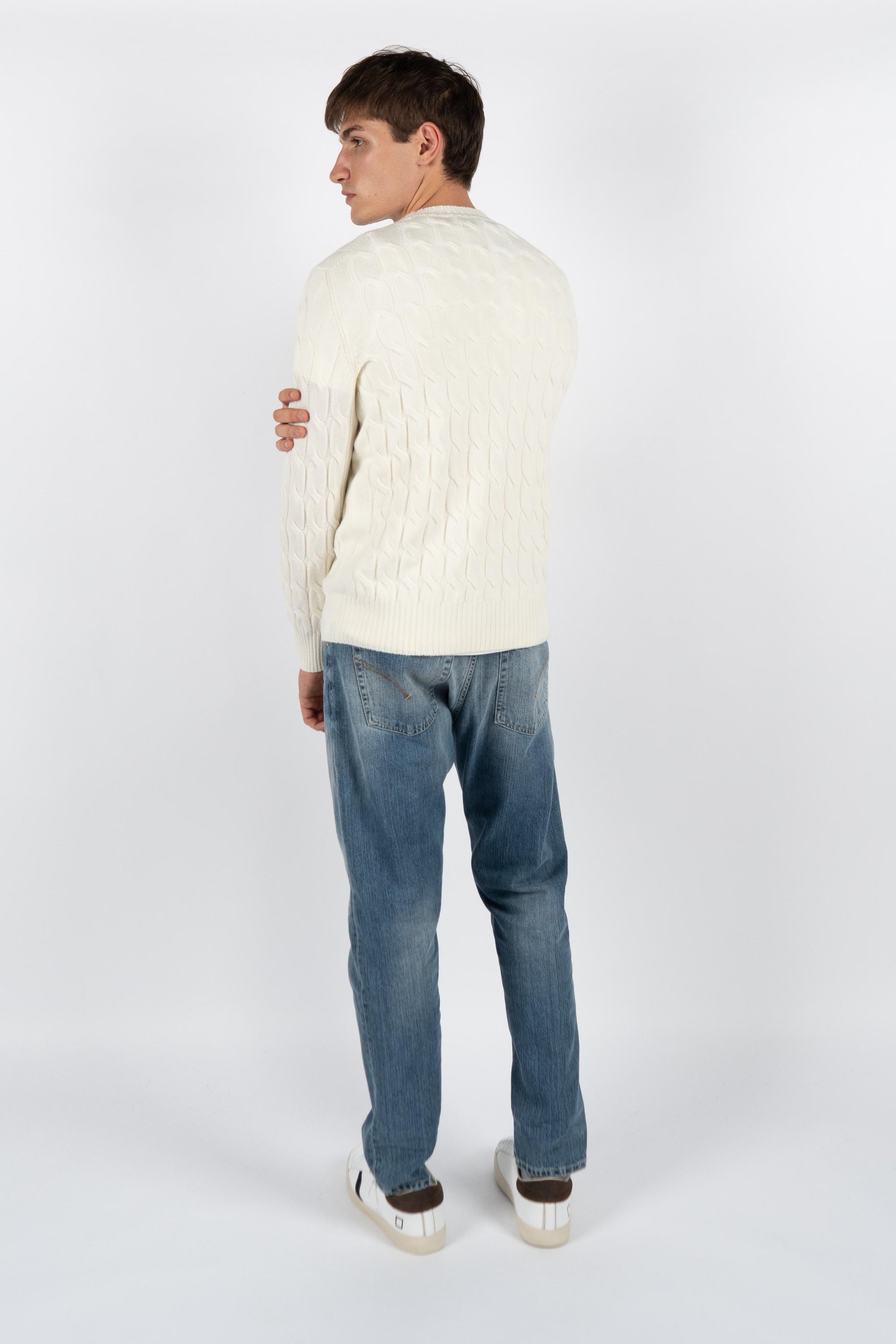 Maglione con lavorazione a trecce 23155/19668 001 GRAN SASSO 